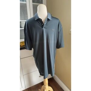 Nike Shirt Mens Gray TIGER WOODS TW VL Max Blade Collar Golf Polo Med